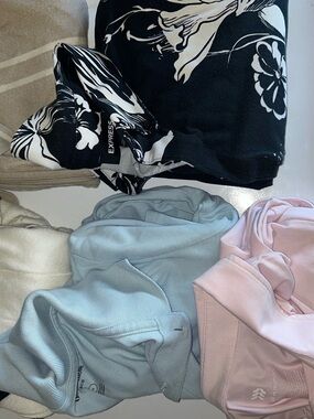 BUNDLE Men's Polos - Navy & White Floral, Light Blue, Light Pink, Cream